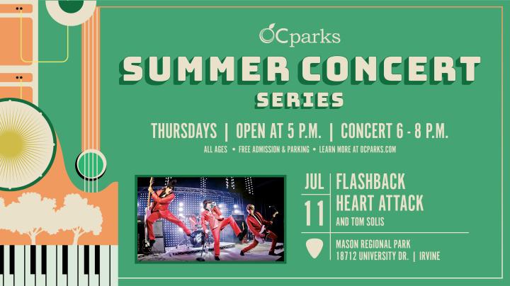 OC Parks Summer Concert Series Flashback Heart Attack on July 11