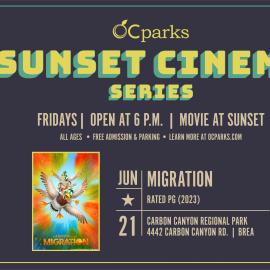 OC Parks Sunset Cinema movie Migration on June 21
