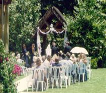 Wedding Ceremony at Santiago Oaks Park.