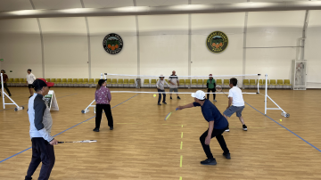Badminton in Freedom Hall at Mile Square Regional Park