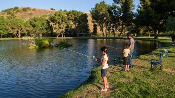 Fishing at Carbon Canyon Regional Park