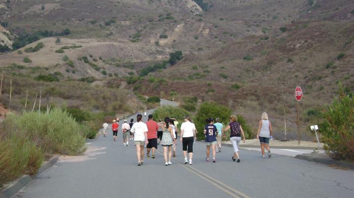 Hikers on Hicks Haul Road