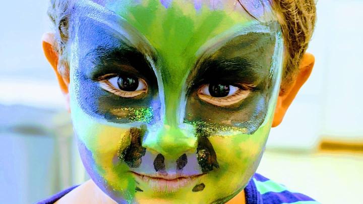Child with face paint