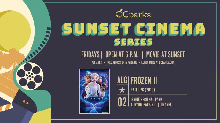 OC Parks Sunset Cinema movie Frozen II on August 2