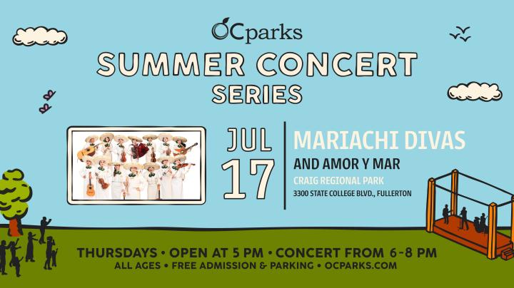OC Parks Summer Concert Series Mariachi Divas on July 17 
