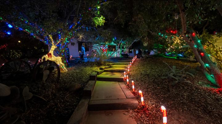 Festive lights at Holiday Lights at Heritage Hill Historical Park