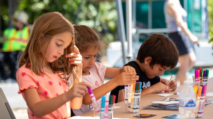 Craft workshop participants at Summer Citrus Harvest Festival