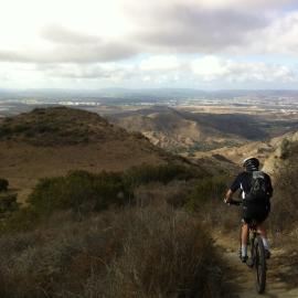A mountain biker in Limestone Canyon
