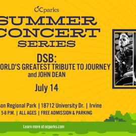Summer Concert Series- DSB (Journey Tribute) on July 14 at Mason Regional Park