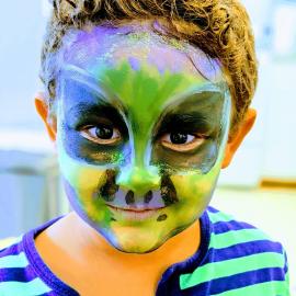Child with face paint