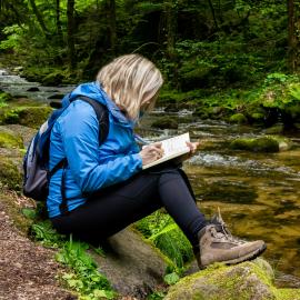 Nature journal person