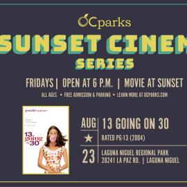 OC Parks Sunset Cinema movie 13 Going on 30 on August 23