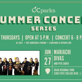 OC Parks Summer Concert Series Mariachi Divas on June 27