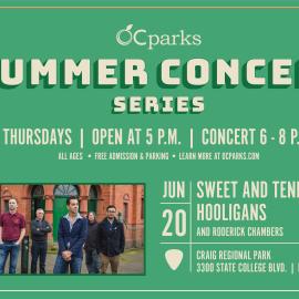 OC Parks Summer Concert Series Sweet and Tender Hooligans on June 20