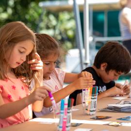 Craft workshop participants at Summer Citrus Harvest Festival