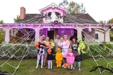 Decorated Bennett Ranch House at Fall-O-Ween at Heritage Hill Historical Park