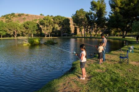 Fishing at Carbon Canyon Regional Park